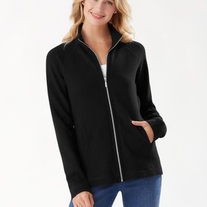 Tommy Bahama Cotton Zip Front Jacket